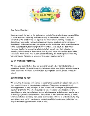 Attendance Matters Memo